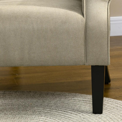 HOMCOM Upholstered Accent Chair with Rolled Arms and Wood Legs, Armchair for Living Room Bedroom Additional View 27