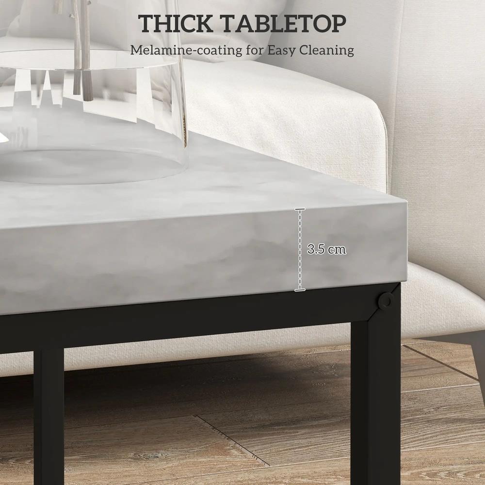 HOMCOM Coffee Table Set of 2, Nest of Tables with 3.5cm Thick Tabletop Additional View 17