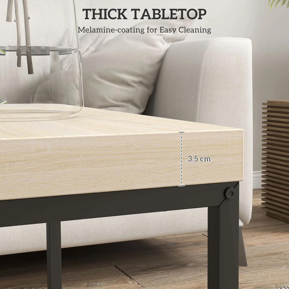 HOMCOM Coffee Table Set of 2, Nest of Tables with 3.5cm Thick Tabletop Additional View 6
