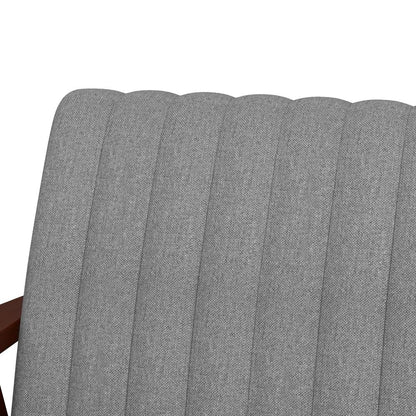 HOMCOM Mid Century Accent Chair, with Wooden Legs - Grey Additional View 8