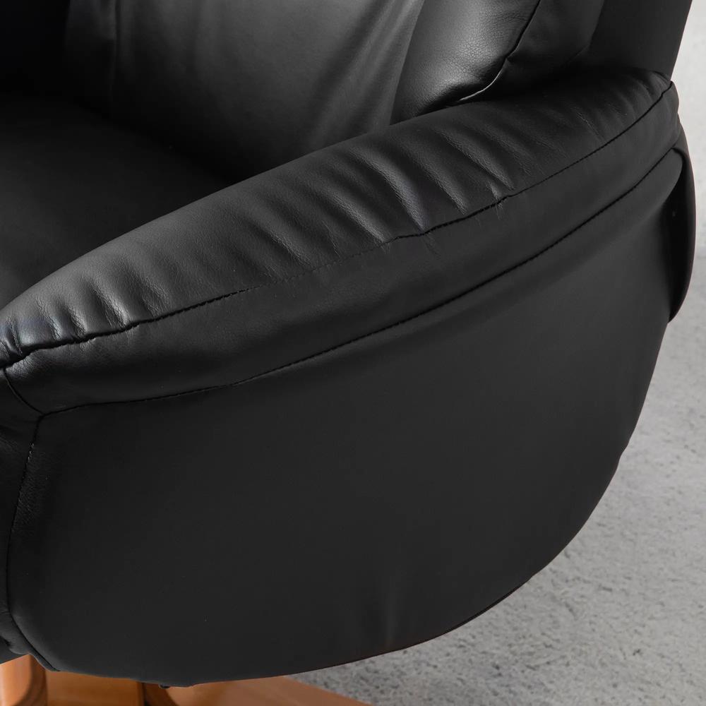 HOMCOM Rocking Recliner Chair with Footstool, PU Leather Recliner Armchair with Wood Base, Upholstered Reclining Chair for Living Room Bedroom Additional View 20