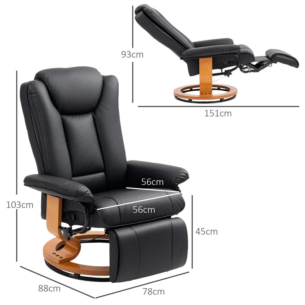 HOMCOM Faux Leather Recliner Chair Additional View 3