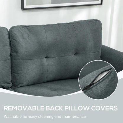 HOMCOM 'L' Shape Modular Storage Sofa - Dark Grey Additional View 7