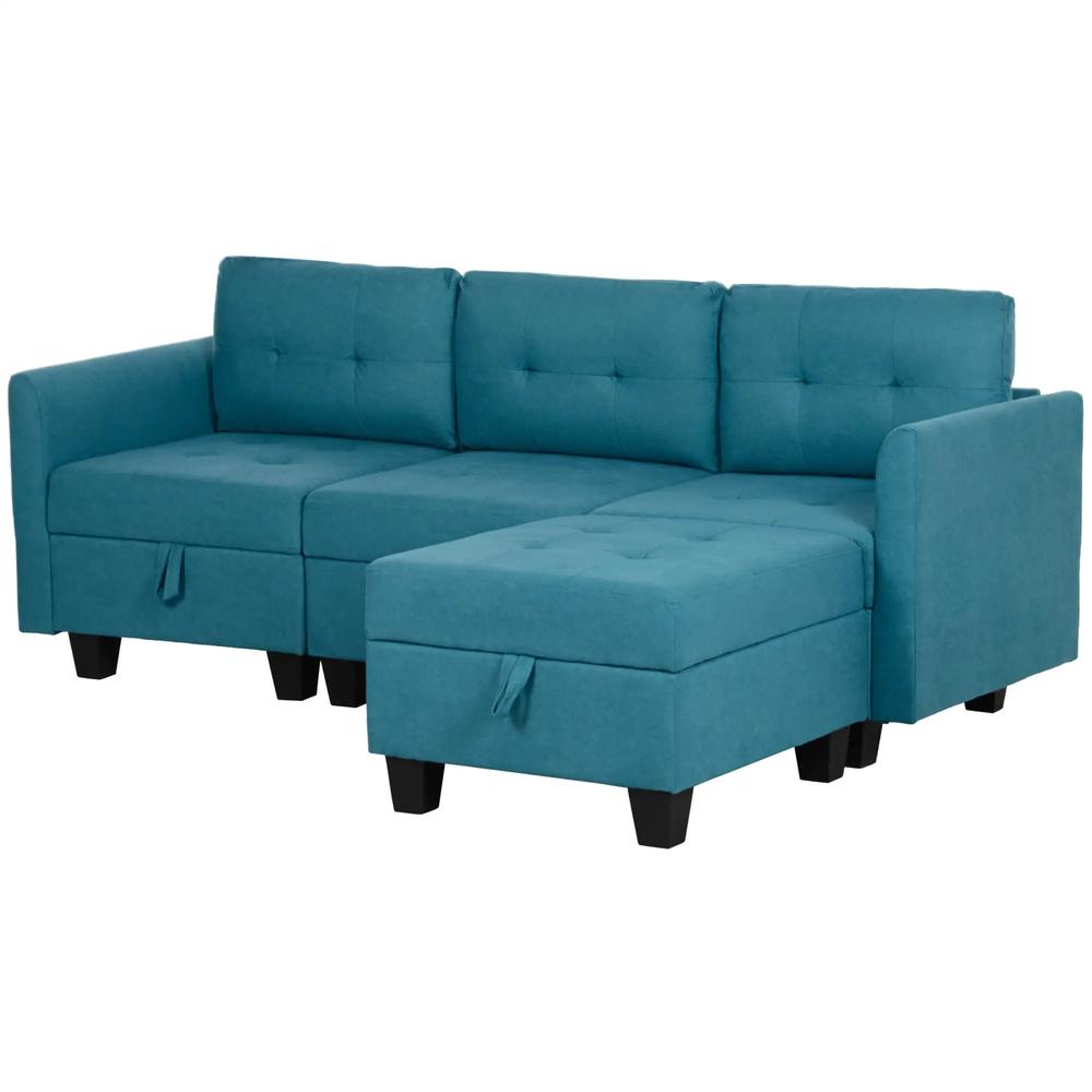 HOMCOM 'L' Shape Modular Sofa, with Storage Additional View 11