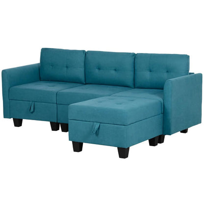 HOMCOM 'L' Shape Modular Sofa, with Storage Additional View 11