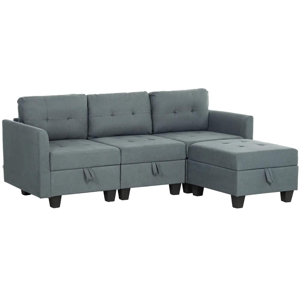 HOMCOM 'L' Shape Modular Sofa, with Storage Additional View 12