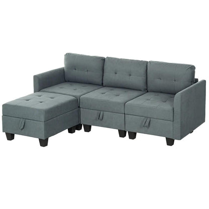 HOMCOM 'L' Shape Modular Sofa, with Storage Additional View 22