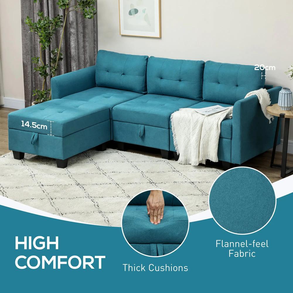 HOMCOM 'L' Shape Modular Sofa, with Storage Additional View 6