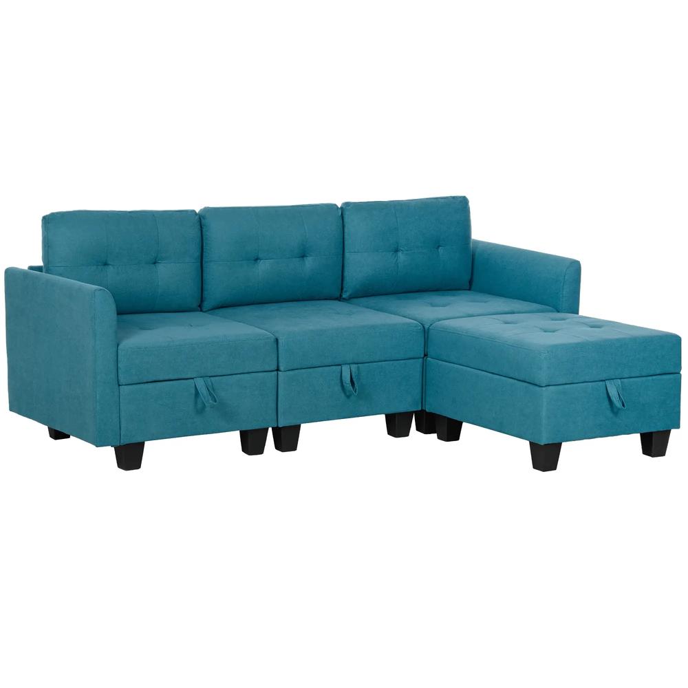 HOMCOM 'L' Shape Modular Sofa, with Storage