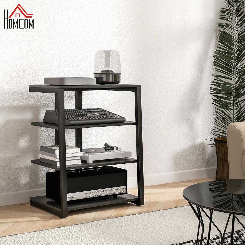 HOMCOM HiFi Stand, with Four Storage Shelves Additional View 13