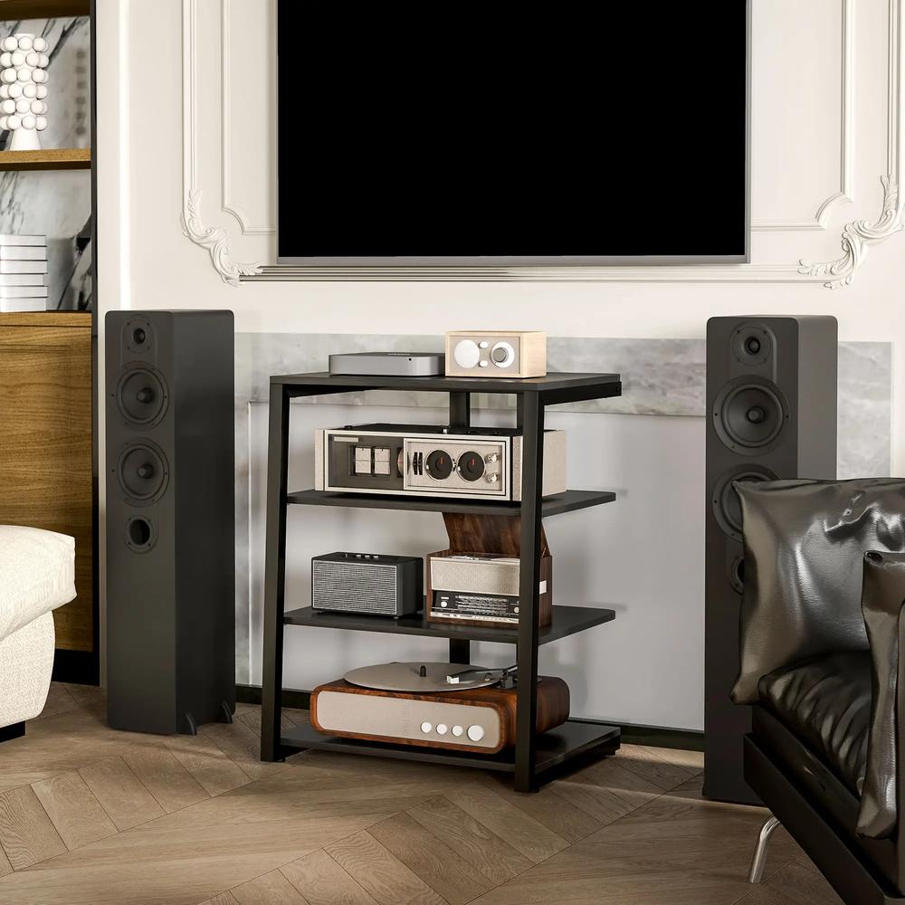 HOMCOM HiFi Stand, with Four Storage Shelves Additional View 19