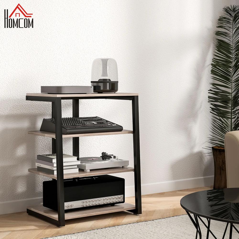 HOMCOM HiFi Stand, with Four Storage Shelves Additional View 24