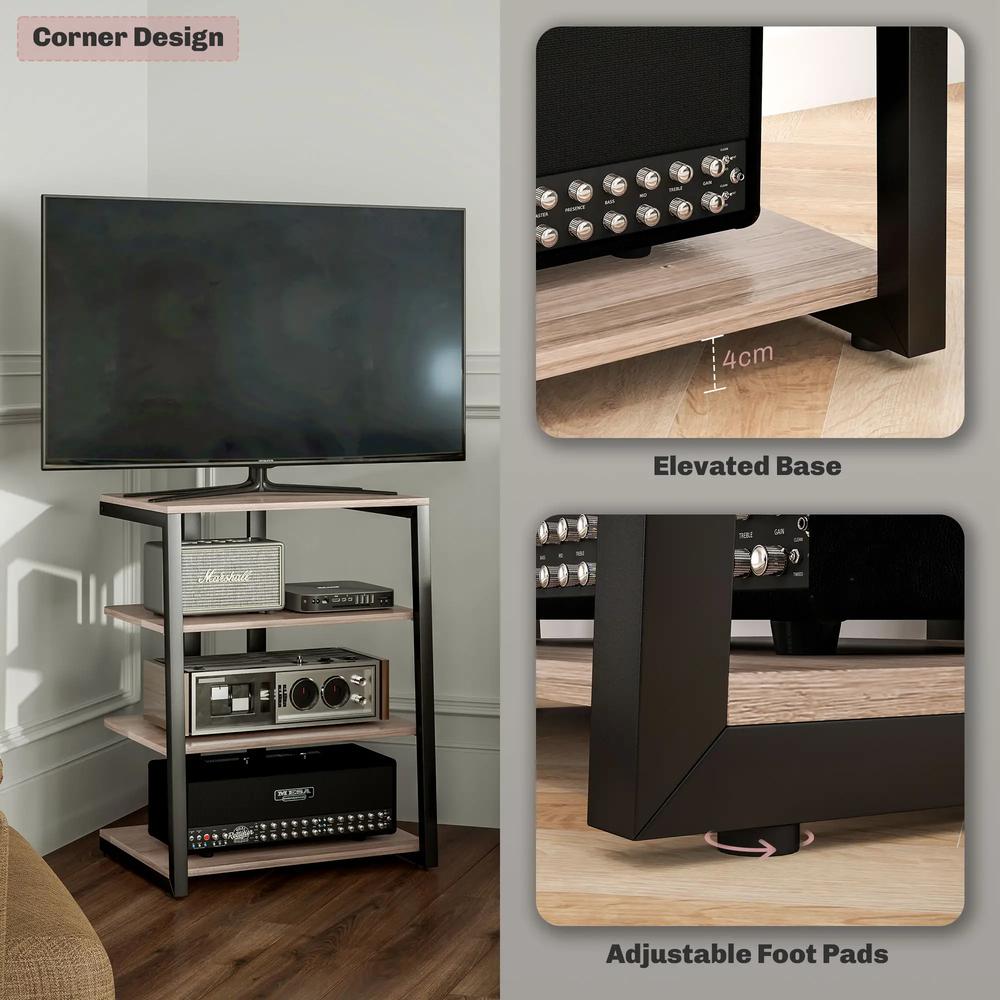 HOMCOM HiFi Stand, with Four Storage Shelves Additional View 29