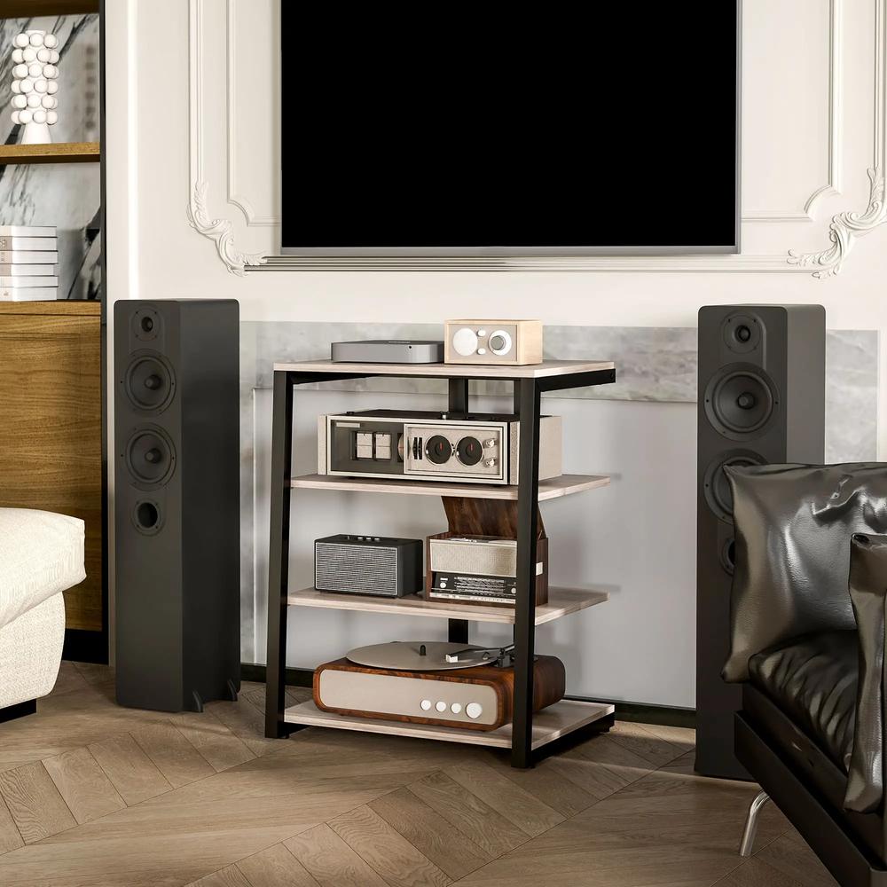 HOMCOM HiFi Stand, with Four Storage Shelves Additional View 30