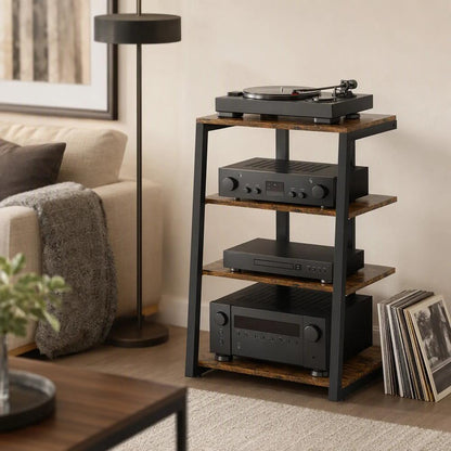 HOMCOM HiFi Stand, with Four Storage Shelves Additional View 43