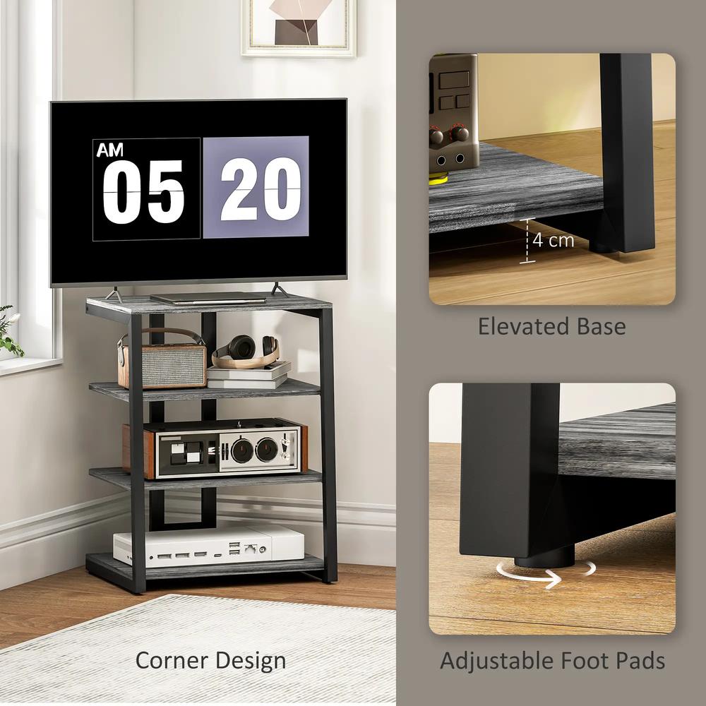 HOMCOM HiFi Stand, with Four Storage Shelves Additional View 7
