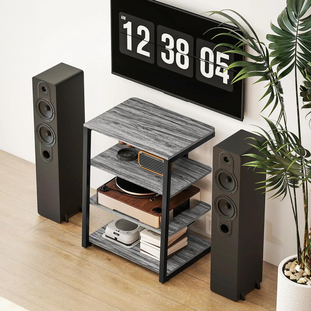 HOMCOM HiFi Stand, with Four Storage Shelves Additional View 9