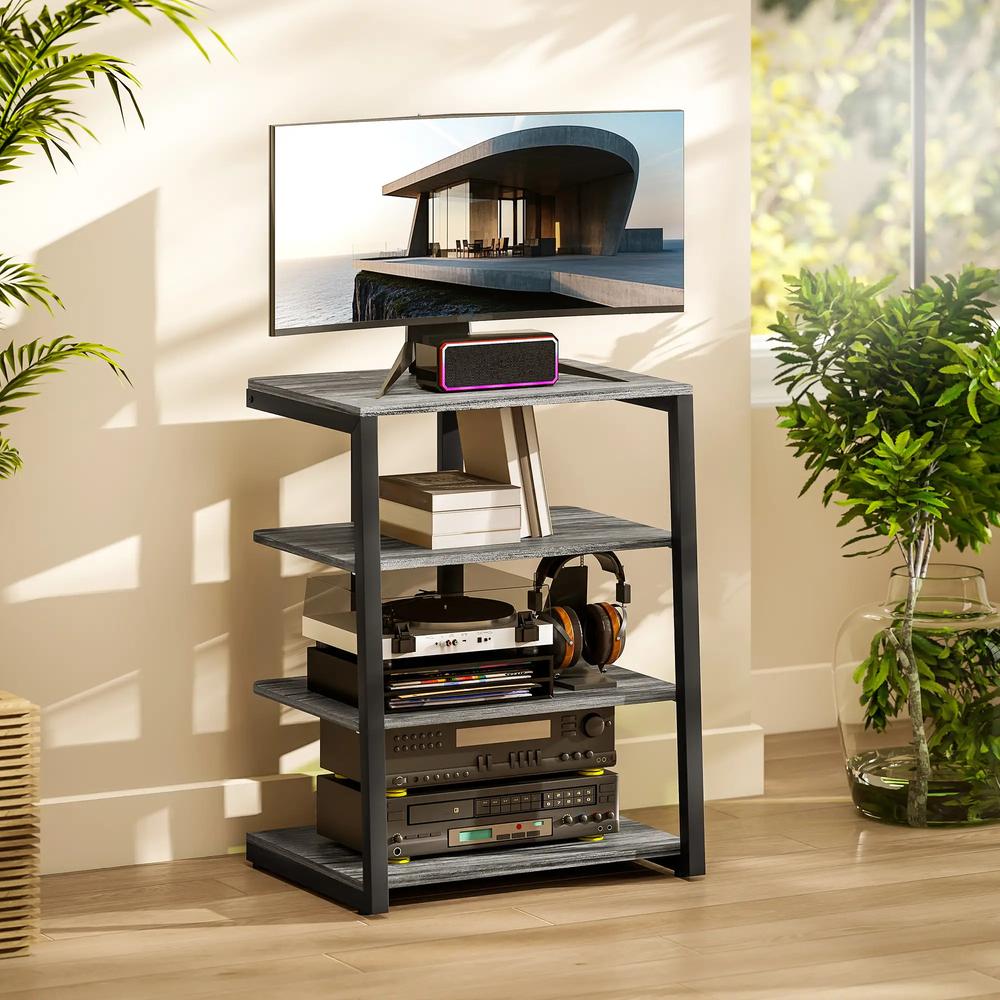 HOMCOM HiFi Stand, with Four Storage Shelves Additional View 10