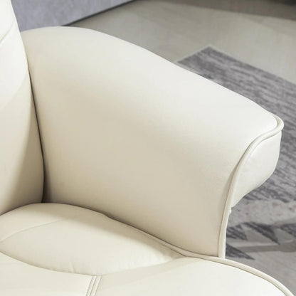 HOMCOM Faux Leather Manual Recliner and Footstool Set Additional View 35
