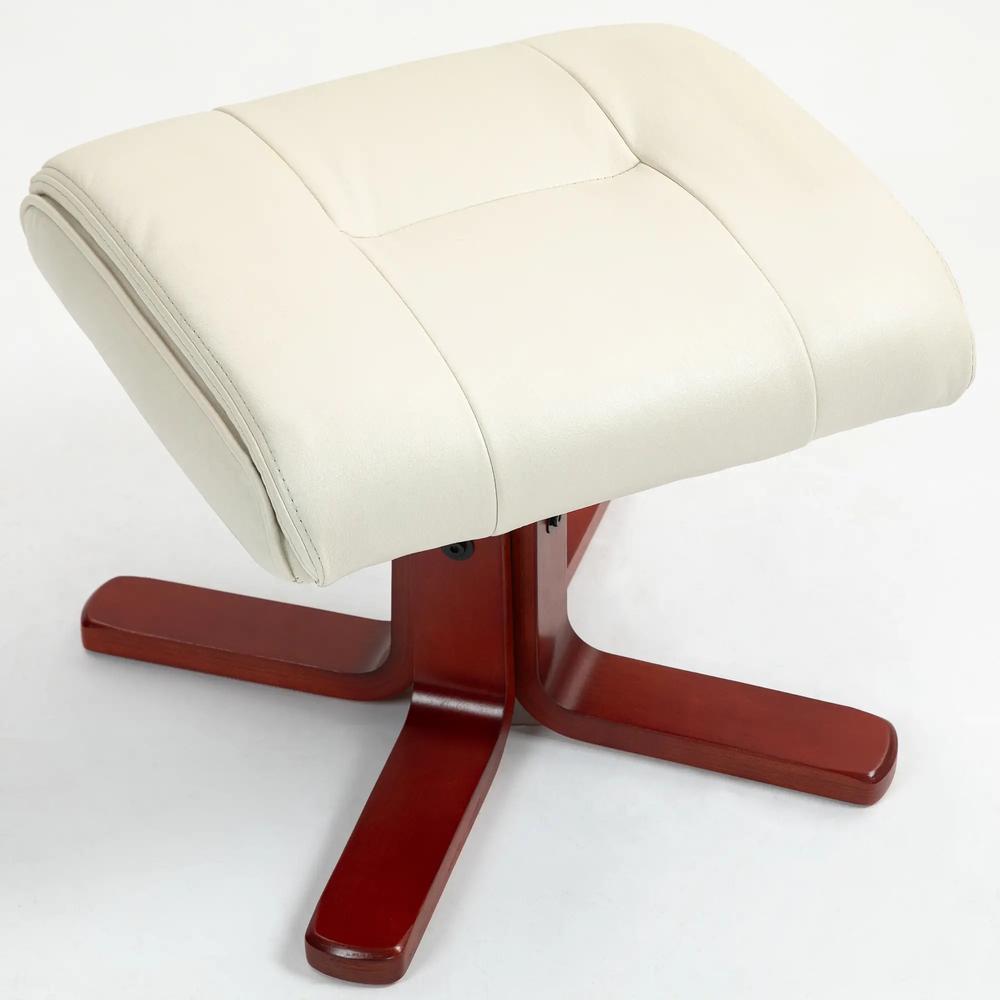 HOMCOM Faux Leather Manual Recliner and Footstool Set Additional View 37