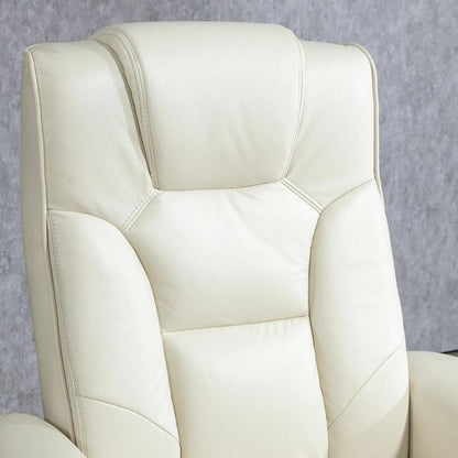 HOMCOM Faux Leather Manual Recliner and Footstool Set Additional View 38