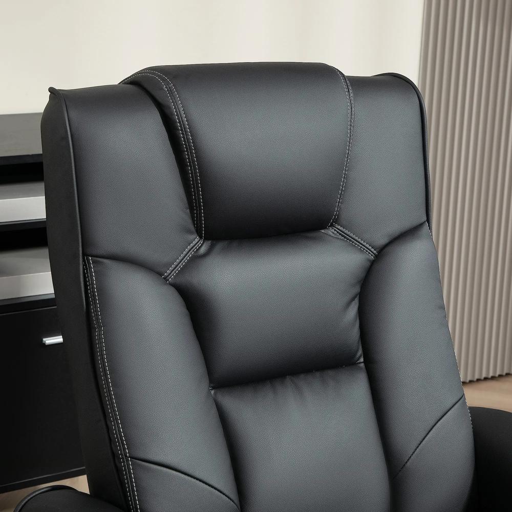 HOMCOM Faux Leather Manual Recliner and Footstool Set Additional View 8