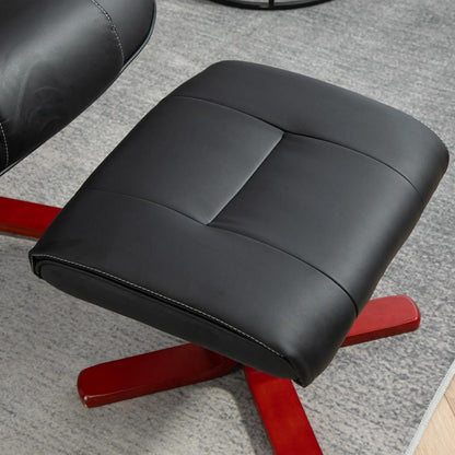 HOMCOM Faux Leather Manual Recliner and Footstool Set Additional View 10