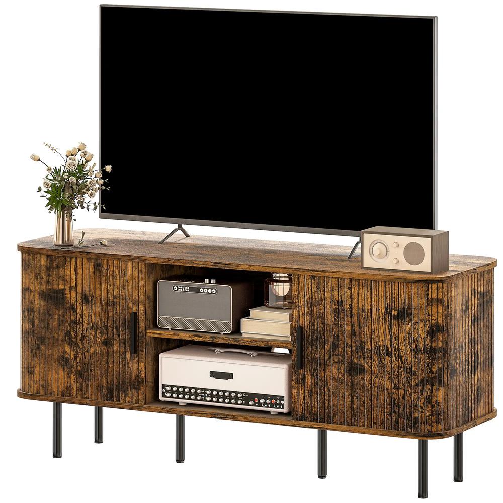 HOMCOM TV Stand Cabinet for TVs up to 55 Inches, TV Unit with Storage Shelves and Cupboard for Living Room Additional View 11