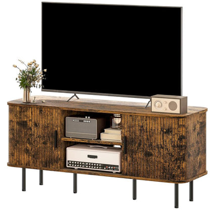 HOMCOM TV Stand Cabinet for TVs up to 55 Inches, TV Unit with Storage Shelves and Cupboard for Living Room Additional View 11