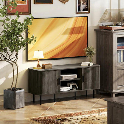 HOMCOM TV Stand Cabinet for TVs up to 55 Inches, TV Unit with Storage Shelves and Cupboard for Living Room Additional View 13
