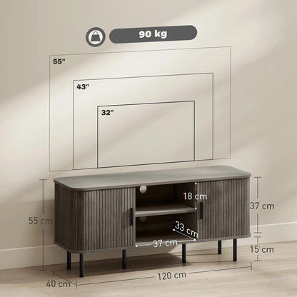HOMCOM TV Stand Cabinet for TVs up to 55 Inches, TV Unit with Storage Shelves and Cupboard for Living Room Additional View 14