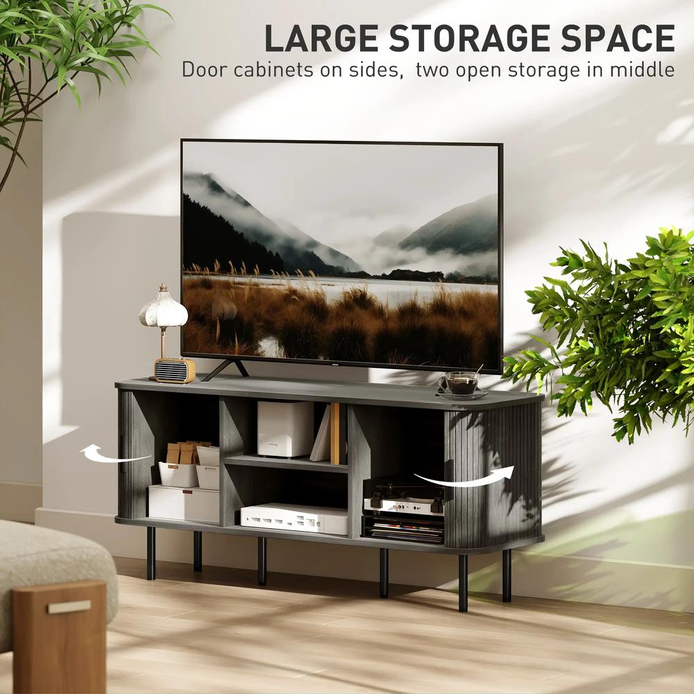 HOMCOM TV Stand Cabinet for TVs up to 55 Inches, TV Unit with Storage Shelves and Cupboard for Living Room Additional View 16