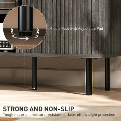 HOMCOM TV Stand Cabinet for TVs up to 55 Inches, TV Unit with Storage Shelves and Cupboard for Living Room Additional View 18