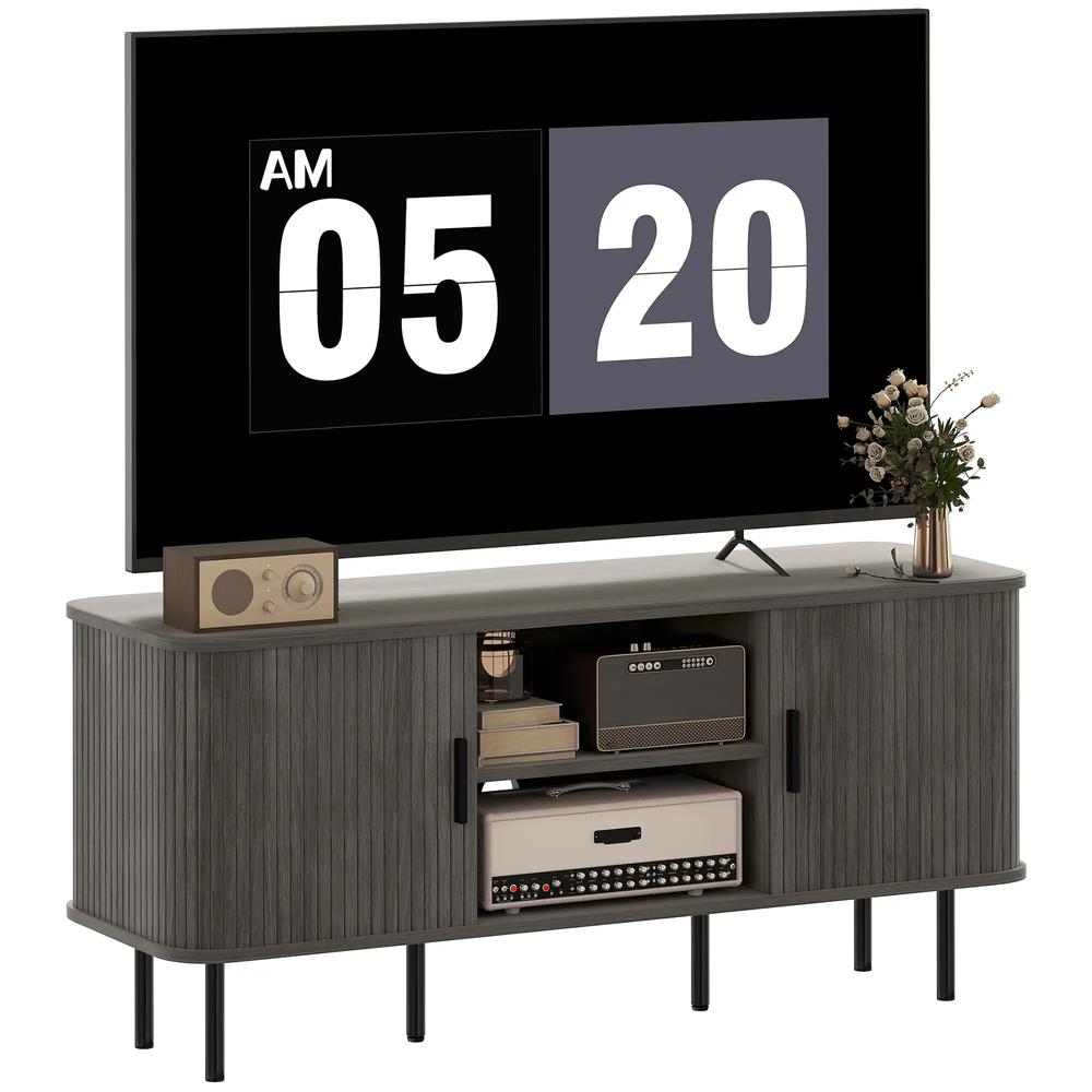 HOMCOM TV Stand Cabinet for TVs up to 55 Inches, TV Unit with Storage Shelves and Cupboard for Living Room Additional View 21