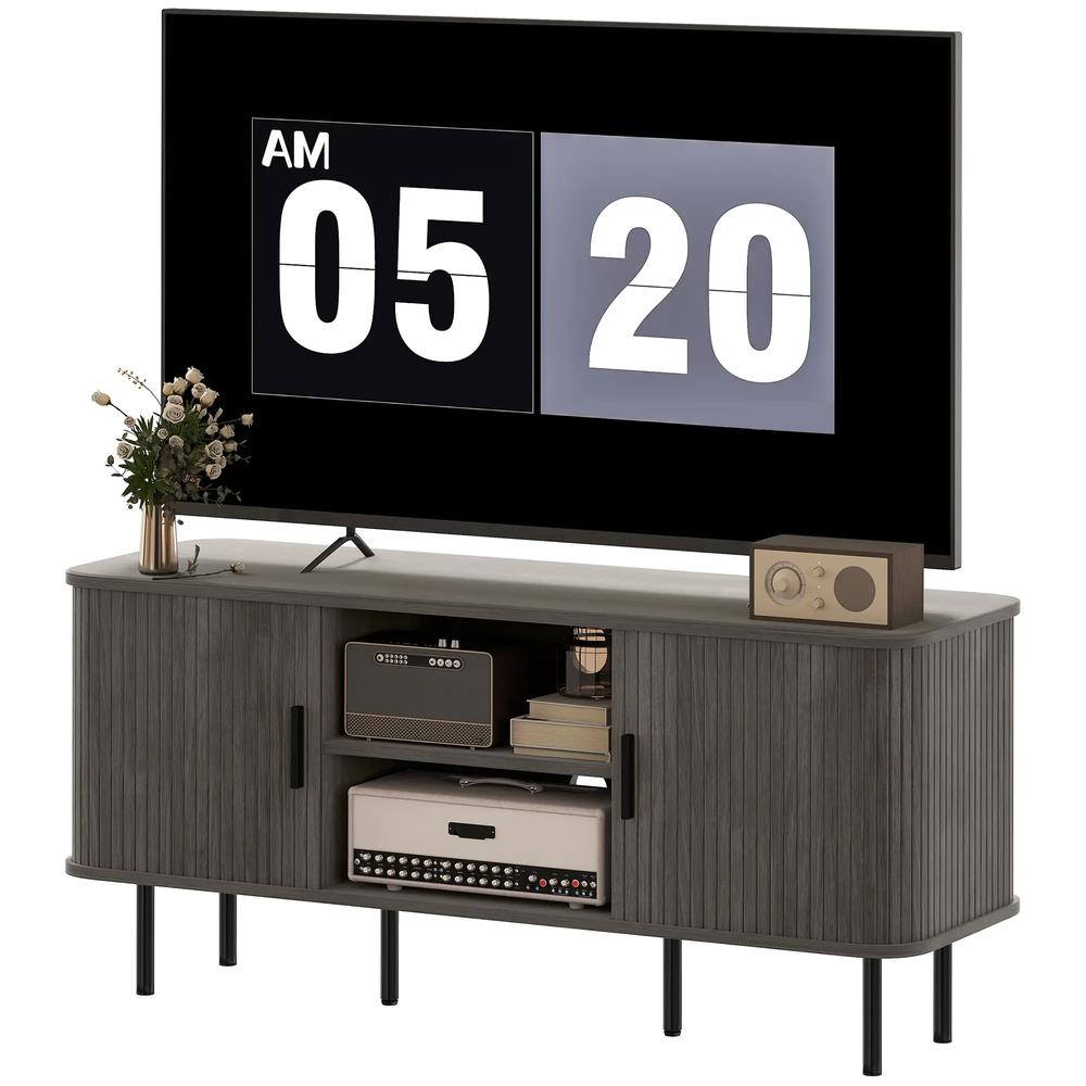 HOMCOM TV Stand Cabinet for TVs up to 55 Inches, TV Unit with Storage Shelves and Cupboard for Living Room Additional View 22