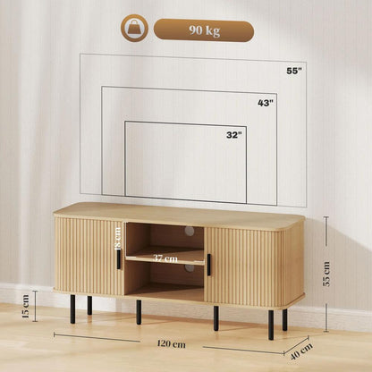 HOMCOM TV Stand Cabinet for TVs up to 55 Inches, TV Unit with Storage Shelves and Cupboard for Living Room Additional View 25