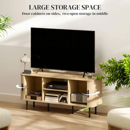 HOMCOM TV Stand Cabinet for TVs up to 55 Inches, TV Unit with Storage Shelves and Cupboard for Living Room Additional View 27
