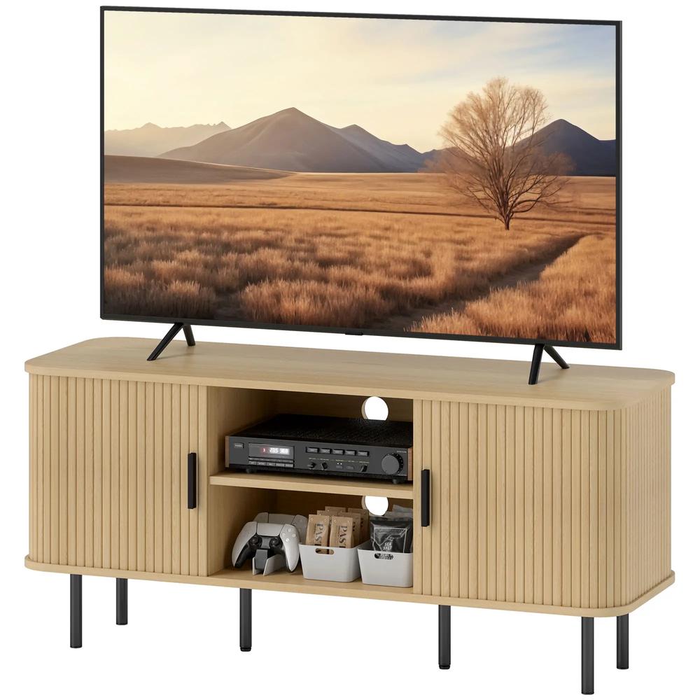 HOMCOM TV Stand Cabinet for TVs up to 55 Inches, TV Unit with Storage Shelves and Cupboard for Living Room Additional View 34