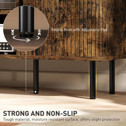 HOMCOM TV Stand Cabinet for TVs up to 55 Inches, TV Unit with Storage Shelves and Cupboard for Living Room Additional View 7