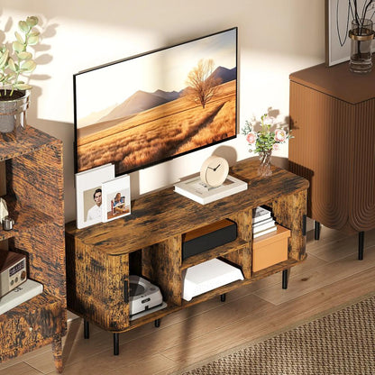 HOMCOM TV Stand Cabinet for TVs up to 55 Inches, TV Unit with Storage Shelves and Cupboard for Living Room Additional View 8