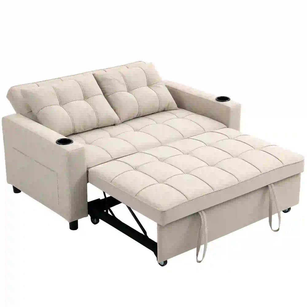 HOMCOM Two-Seater Pull-Out Sofa Bed Additional View 11