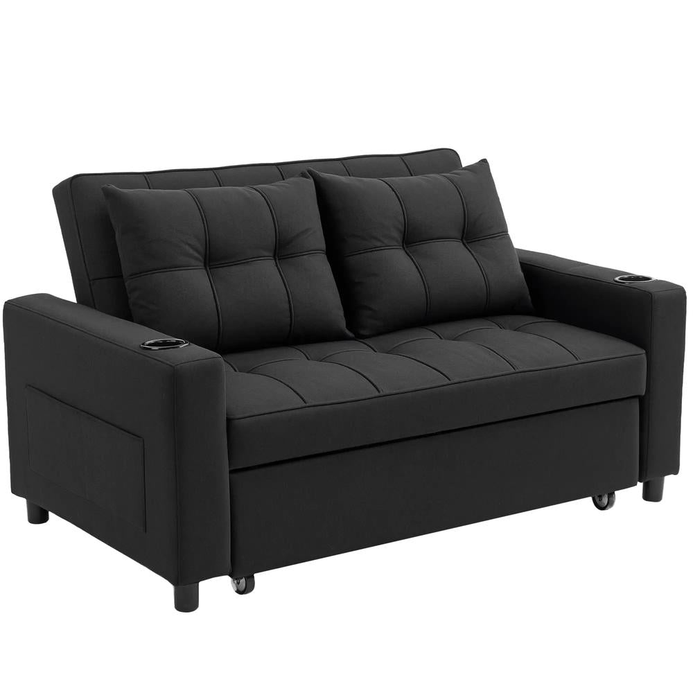 HOMCOM Two-Seater Pull-Out Sofa Bed Additional View 12