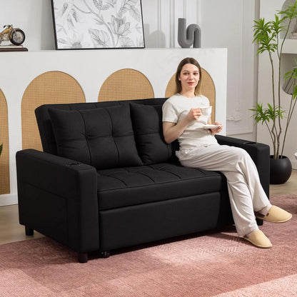 HOMCOM Two-Seater Pull-Out Sofa Bed Additional View 13