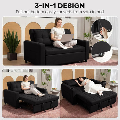 HOMCOM Two-Seater Pull-Out Sofa Bed Additional View 15