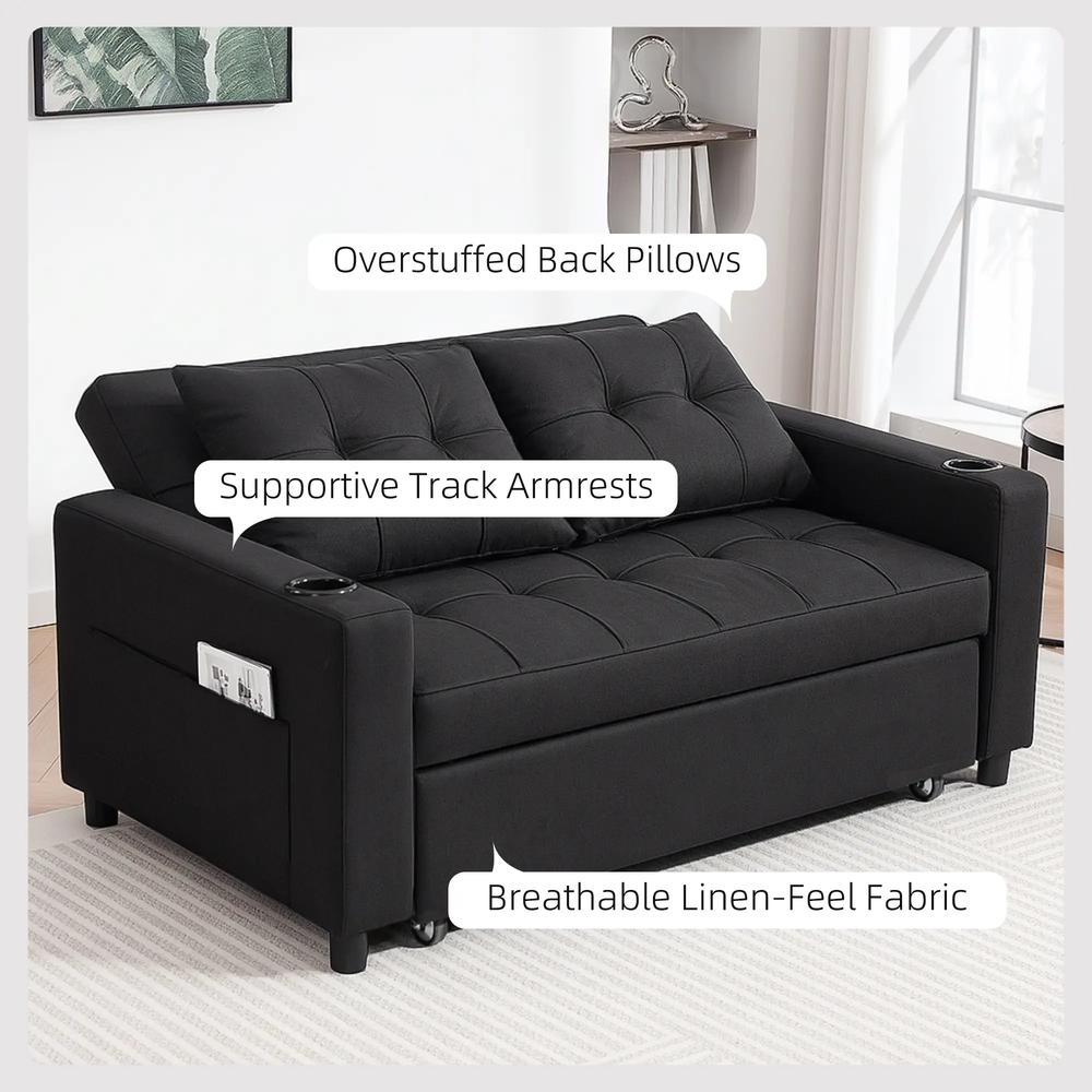 HOMCOM Two-Seater Pull-Out Sofa Bed Additional View 17