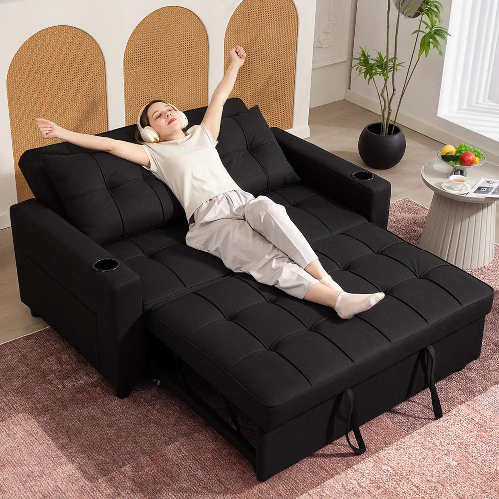HOMCOM Two-Seater Pull-Out Sofa Bed Additional View 19
