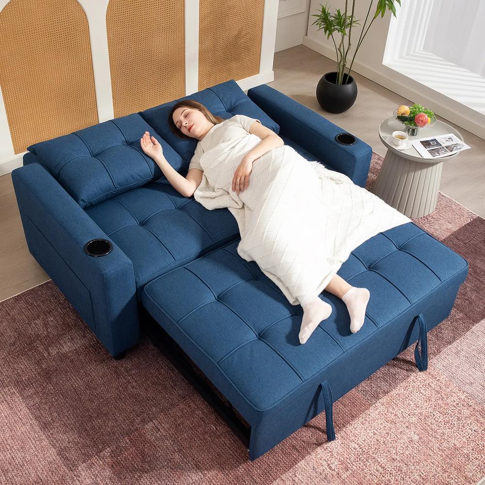 HOMCOM Two-Seater Pull-Out Sofa Bed Additional View 30