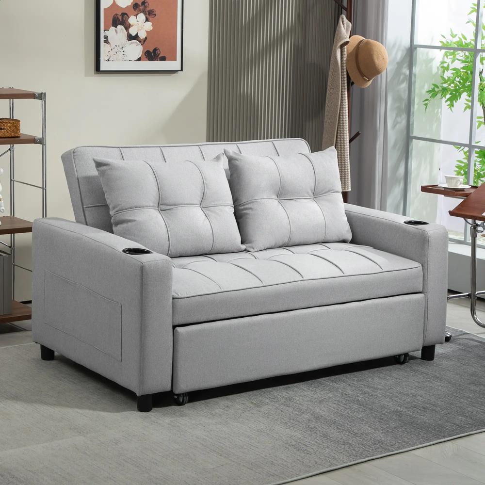 HOMCOM Two-Seater Pull-Out Sofa Bed Additional View 35