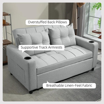 HOMCOM Two-Seater Pull-Out Sofa Bed Additional View 39