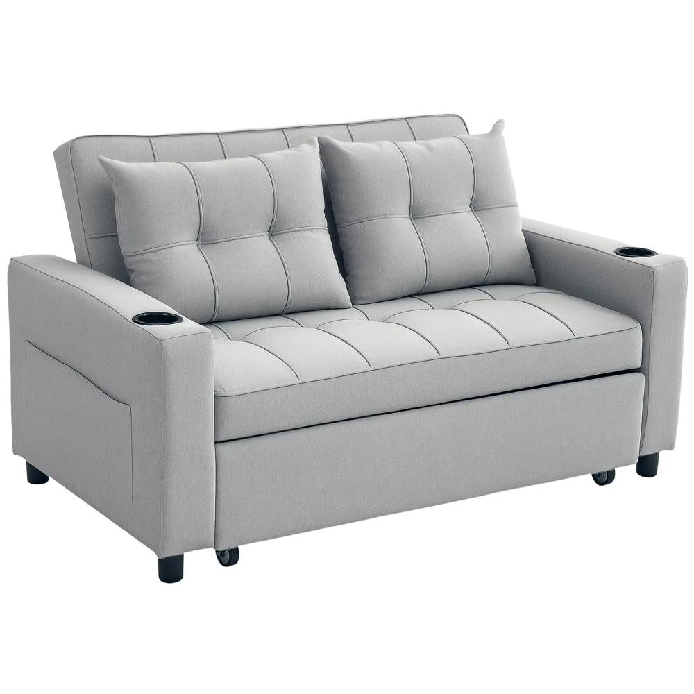 HOMCOM Two-Seater Pull-Out Sofa Bed Additional View 45